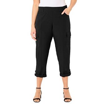 Catherines Women's Plus Size Petite Ari Performance Convertible Cargo Pant