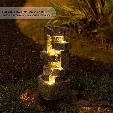 Modern Rock Water Fountain With LED
