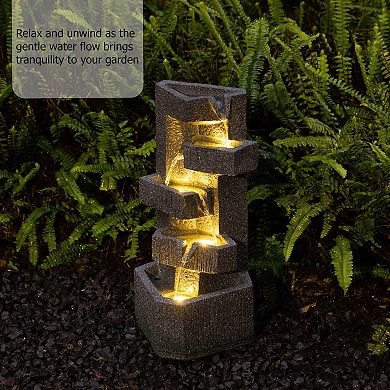 Modern Rock Water Fountain With LED