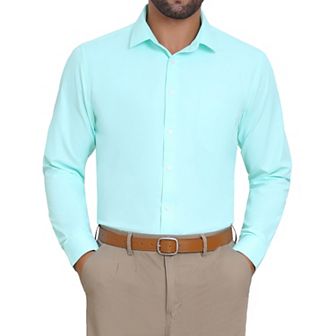 Pattern Shirts for Men Button Down Long Sleeve Formal Business Printing Dress Shirt