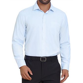 Pattern Shirts for Men Button Down Long Sleeve Formal Business Printing Dress Shirt