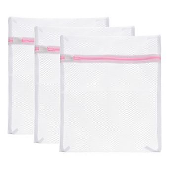 3 pc 23.6"x23.6" Mesh Laundry Bags with Zipper Mesh Wash Bags for Laundry