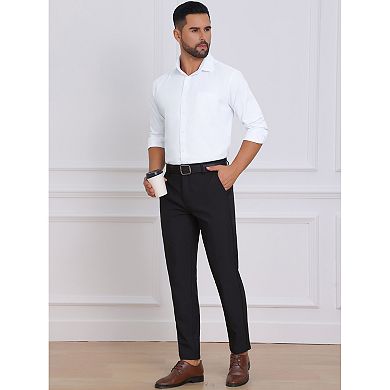 Pattern Shirts for Men Button Down Long Sleeve Formal Business Printing Dress Shirt