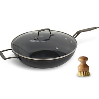 Blu. Cookware 12.6” Wok with Lid, Durable Non-Stick Stir Fry Pan, Non-Toxic