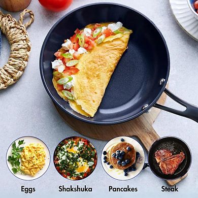 Blu. Cookware 7.8” Induction Frying Pan, Non-Toxic, Durable Non-Stick Ceramic
