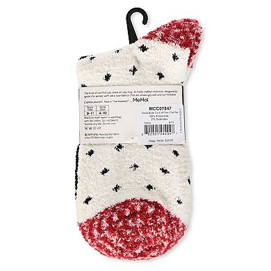 2 Pairs Women's Fairisle Border Cloud Soft Crew Socks