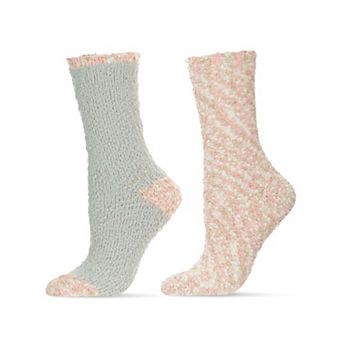 2 Pairs Women's Mixed Pattern Fuzzy Popcorn Cozy Socks