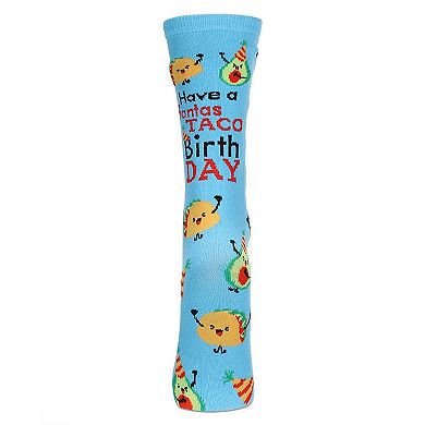 Women's Have A Fantastaco Birthday Greeting Card Socks