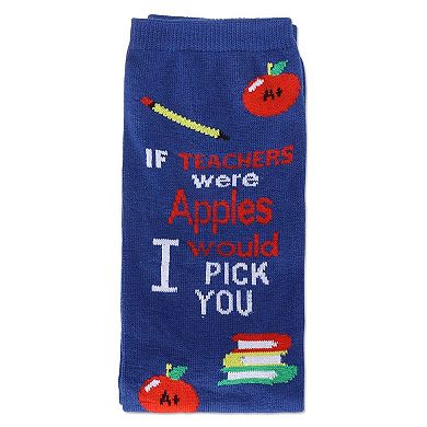 Women's If Teachers Were Apples Greeting Card Socks