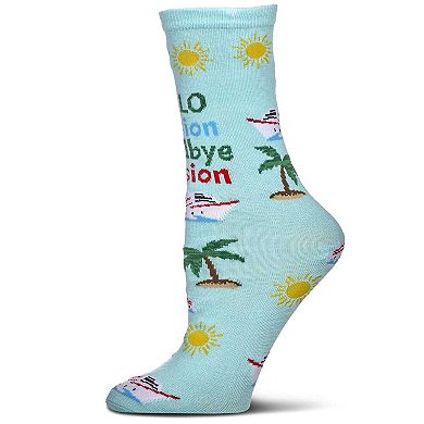 Women's Goodbye Tension Hello Pension Greeting Card Socks