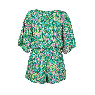 Women'sCupshe Lace Up Leopard Print Romper