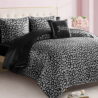 Juicy Couture Modern Leopard Satin Bedding Bed in a Bag