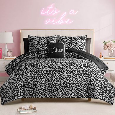 Juicy Couture Modern Leopard Satin Bedding Bed in a Bag