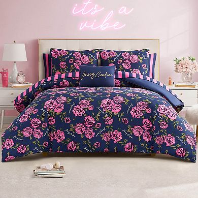 Juicy Couture Rose Logo Comforter Set with Sheets