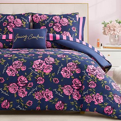 Juicy Couture Rose Logo Comforter Set with Sheets
