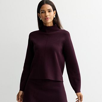 Women's Nine West Mock Neck Pullover Sweater