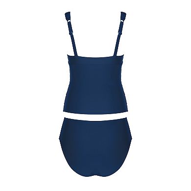 Women's Cupshe V-Neck Mesh Scalloped 2-pc. Tankini Set