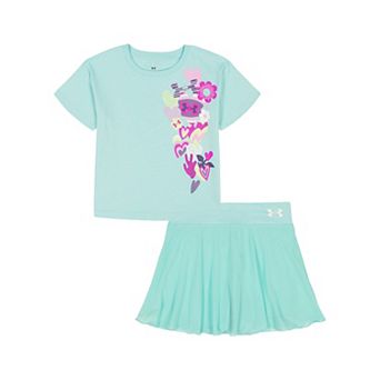 Toddler Girl Under Armour Stretch Mesh Skort & T-Shirt Set