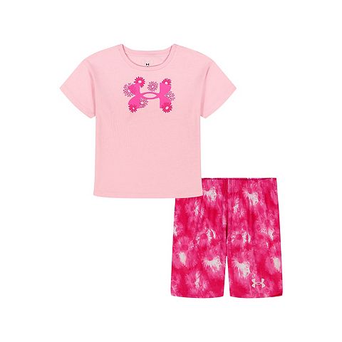 Girls 4-6x Under Armour 2 pc Printed T-Shirt & Bike Short Set