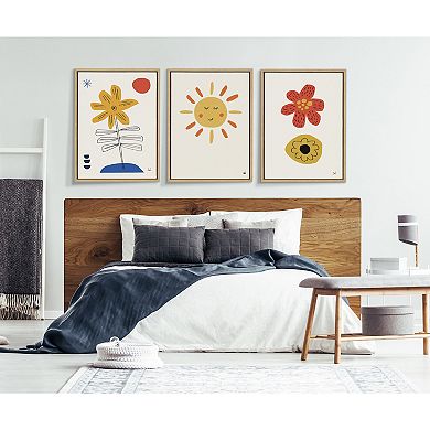 Sylvie Sleepy Sun Framed Canvas by Kelly Knaga