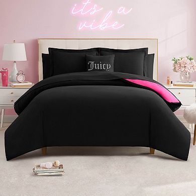 Juicy Couture Alexis Solid Bed in a Bag Comforter Set with Sheets