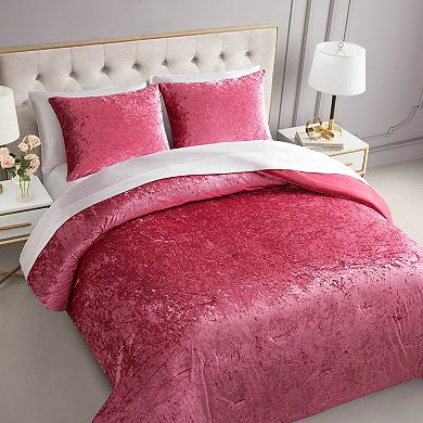 Juicy Couture Crushed Velvet Comforter Set with Shams