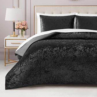 Juicy Couture Crushed Velvet Comforter Set with Shams