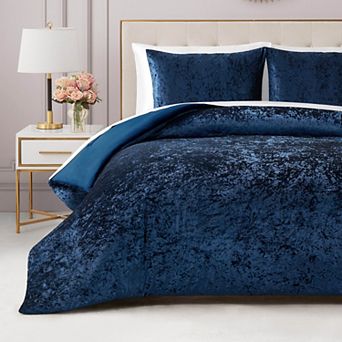 Juicy Couture Crushed Velvet Comforter Set with Shams