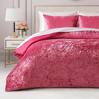 Juicy Couture Crushed Velvet Comforter Set with Shams