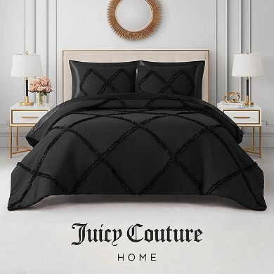 Juicy Couture Diamond Ruffle Comforter Set with Shams
