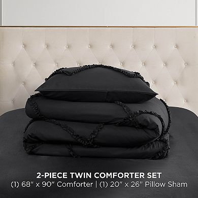 Juicy Couture Diamond Ruffle Comforter Set with Shams