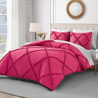 Juicy Couture Diamond Ruffle Comforter Set with Shams