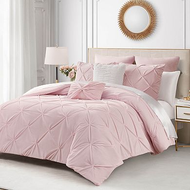 Juicy Couture Kiss Pleat Micromink Comforter Set with Decorative Pillows