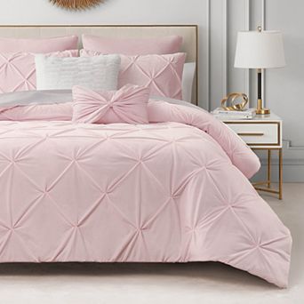 Juicy Couture Kiss Pleat Micromink Comforter Set with Decorative Pillows