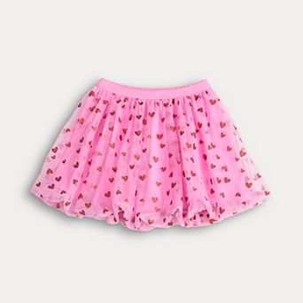 Girls 4-12 Jumping Beans® Tulle Bubble Scooter Skirt with Heart Pattern