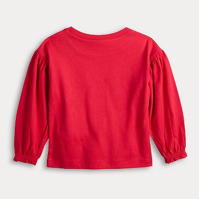 Baby & Toddler Jumping Beans® Ruffle Cuff Long Sleeve Heart Graphic Tee