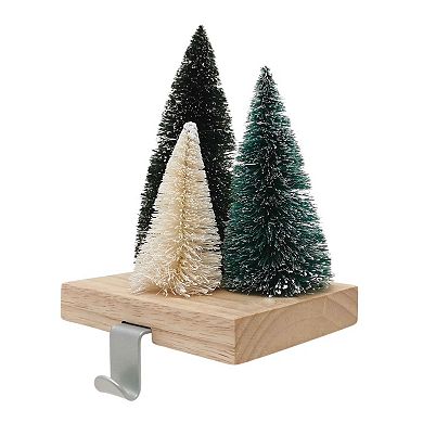 St. Nicholas Square Bottle Brush Trees Stocking Holder