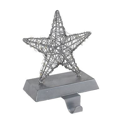 St. Nicholas Square® Silver Finish LED Star Stocking Holder