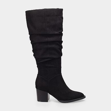 SO® Pauli Tall Scrunch Women's Block Heel Boots