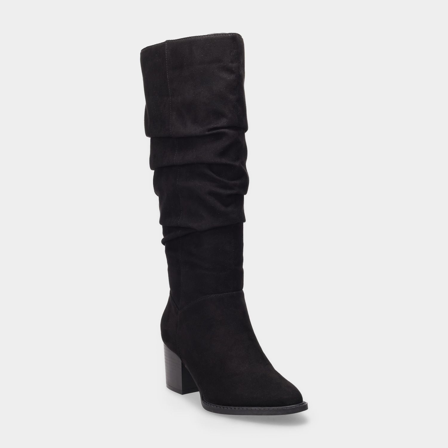 Женские ботинки SO Pauli Tall Scrunch Block Heel, цвет: Чёрный