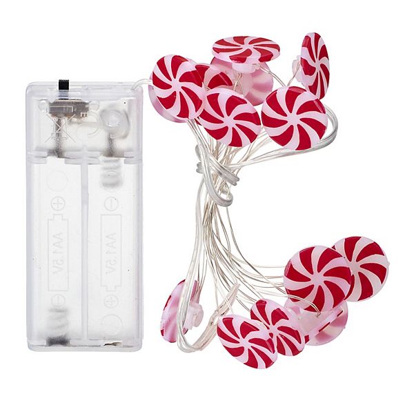 Fitz & Floyd 5-ft. 15-LED Light Peppermint String Light Garland