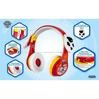eKids Paw Patrol Bluetooth Headphones with Character Ears