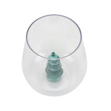 St. Nicholas Square® Tree Fig Stemless Wine Glasses Set of 2