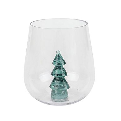 St. Nicholas Square® Tree Fig Stemless Wine Glasses Set of 2