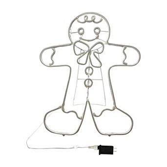 Crosslight 30-Inch Gingerbread Man Neon Outdoor Decor