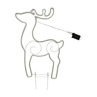 Crosslight Double-Sided Deer Neon Light Wall Decor 12-Inch