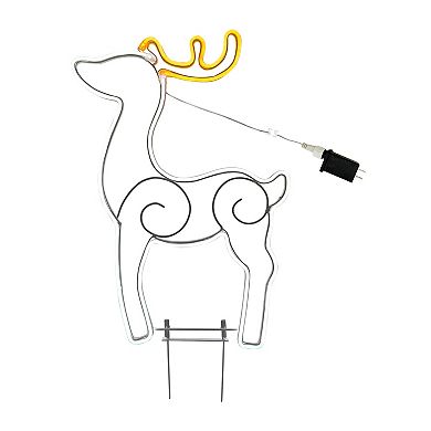 Crosslight Double-Sided Deer Neon Light Wall Decor 12-Inch