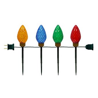 Crosslight Set of 4 Oversized Stake Lights Outdoor Decor