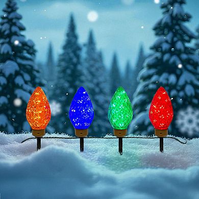 Crosslight Set of 4 Oversized Stake Lights Outdoor Decor