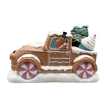 Crosslight Gingerbread Truck Table Decor with Lights